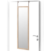 Espejo para puerta o pared de madera color roble de 35x125 cm