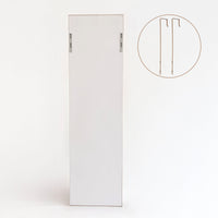 Espejo de puerta natural de madera de 35x125 cm