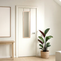 Espejo de puerta natural de madera de 35x125 cm