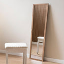 Espejo de puerta natural de madera de 35x125 cm