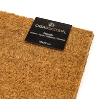 Felpudo cuadro antideslizante marrón de 75x25 cm.