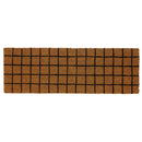 Felpudo cuadro antideslizante marrón de 75x25 cm.