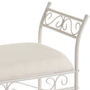 Banqueta pie de cama de algodón blanco de 73cm