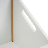 Baúl blanco de madera de pino