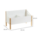 Baúl blanco de madera de pino