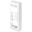 Estantería de 3 baldas de madera blanca con patas de pino