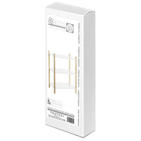 Estantería de 3 baldas de madera blanca con patas de pino