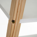 Estantería de 4 baldas de madera blanca con patas de pino