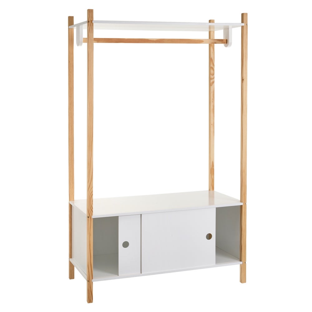 Perchero de pie con zapatero