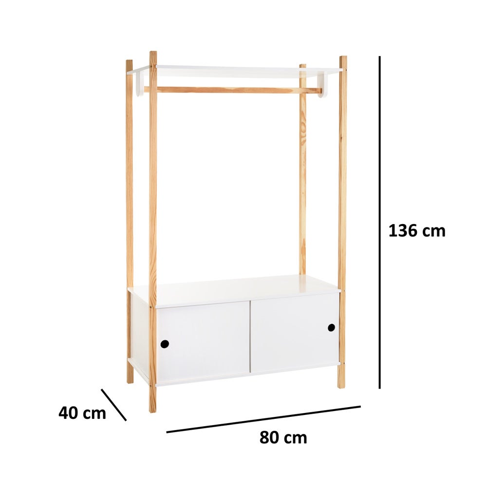 Perchero de pie con zapatero
