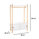 Perchero de pie con zapatero