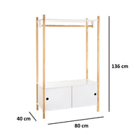 Perchero de pie con zapatero