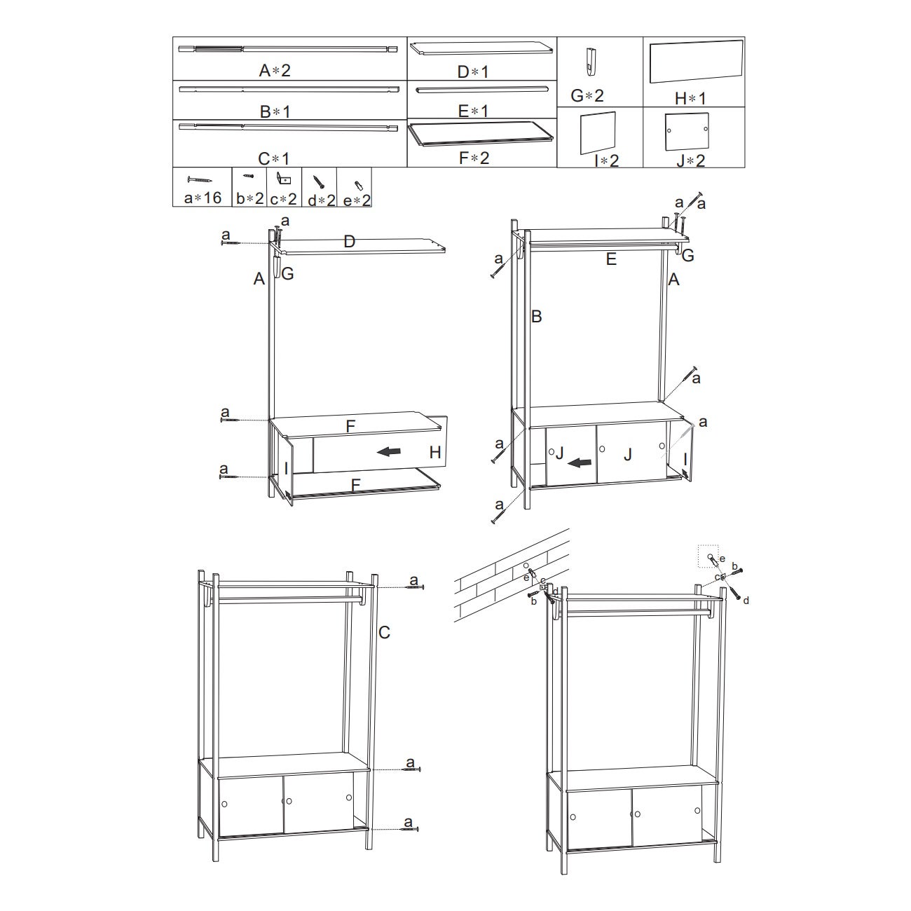 Perchero de pie con zapatero