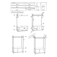 Perchero de pie con zapatero