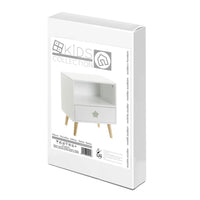 Mesita de noche 1 cajón blanco.