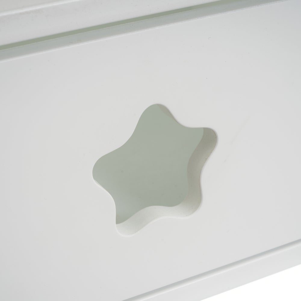 Mesita de noche 1 cajón blanco.