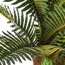 Planta artificial palmera con maceta verde de plástico PE