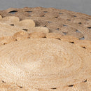 Alfombra de yute natural circulos de 100cm