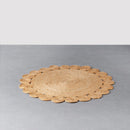 Alfombra de yute natural circulos de 100cm