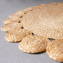Alfombra de yute natural circulos de 100cm