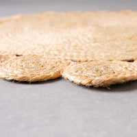 Alfombra de yute natural circulos de 100cm