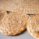 Alfombra de yute natural circulos de 100cm