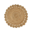 Alfombra de yute natural circulos de 100cm