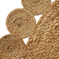 Alfombra de yute trenzada círculos de 100cm