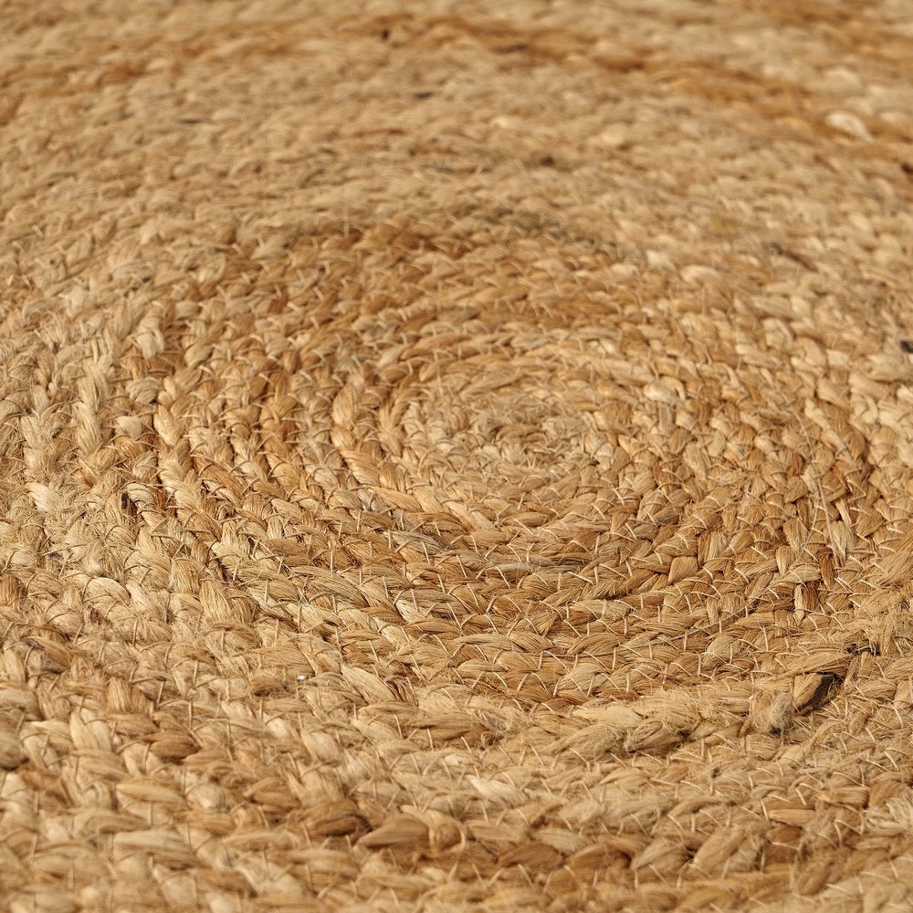 Alfombra de yute trenzada círculos de 100cm
