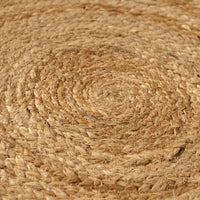 Alfombra de yute trenzada círculos de 100cm