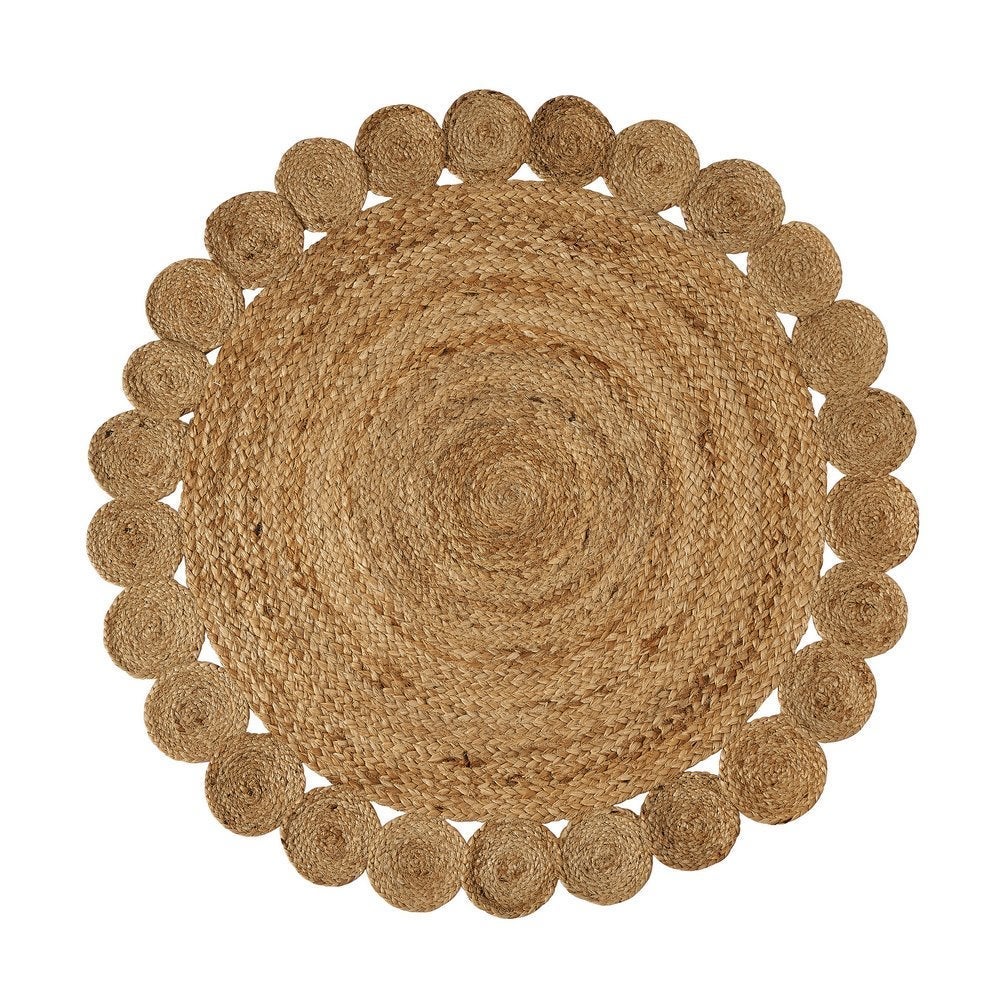 Alfombra de yute trenzada círculos de 100cm