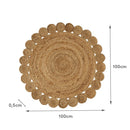Alfombra de yute trenzada círculos de 100cm