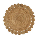 Alfombra de yute trenzada círculos de 100cm