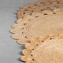 Alfombra de yute de 120 cm natural