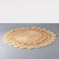 Alfombra de yute de 120 cm natural