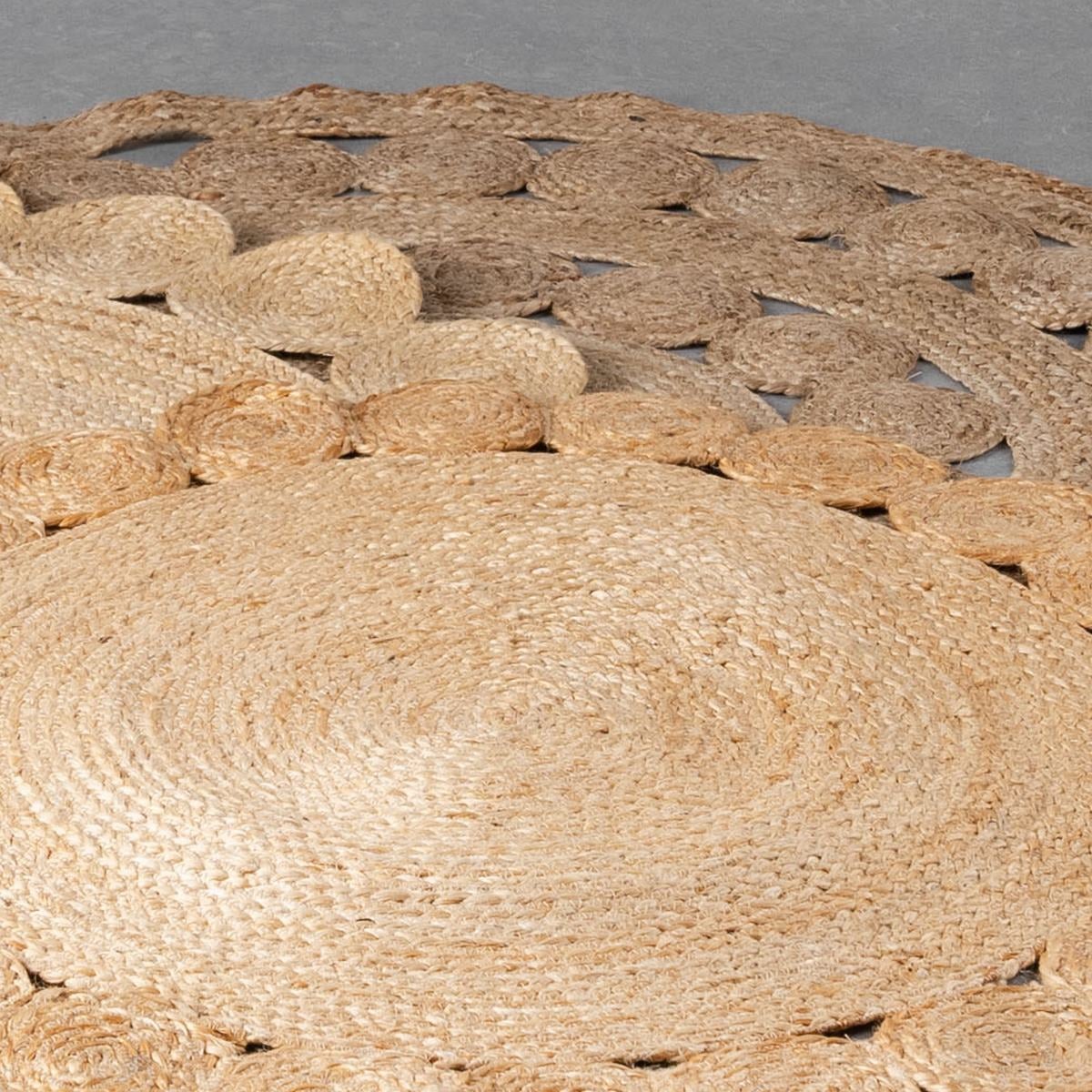 Alfombra de yute de 120 cm natural