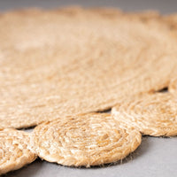 Alfombra de yute de 120 cm natural