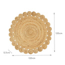Alfombra de yute de 120 cm natural