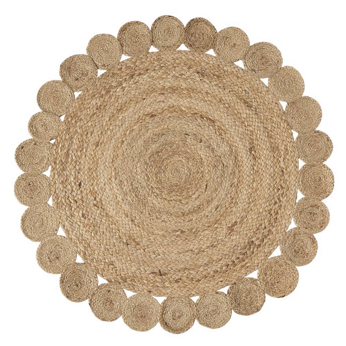 Alfombra de yute de 120 cm natural