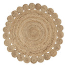 Alfombra de yute de 120 cm natural