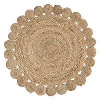 Alfombra de yute de 120 cm natural