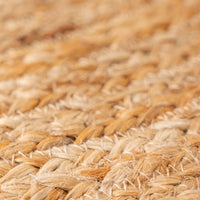 Alfombra redonda trenzada de yute natural doble costura de 100 cm