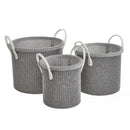 Set de 3 cestos gris