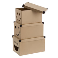 Set de 10 cajas de cartón marrones