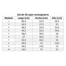 Set de 10 cajas de cartón marrones