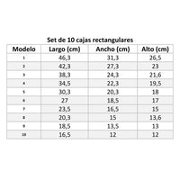 Set de 10 cajas de cartón marrones