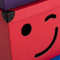 Set de 10 cajas de cartón multicolor