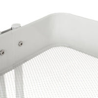 Carro multiusos blanco de metal con 3 cestas y ruedas con freno