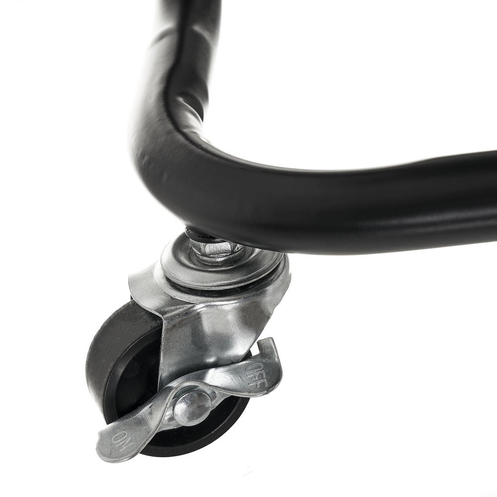 Carro multiusos negro de metal con 3 cestas y ruedas con freno