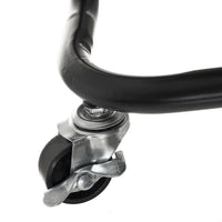 Carro multiusos negro de metal con 3 cestas y ruedas con freno